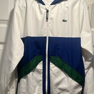 Lacoste White and Blue Jacket